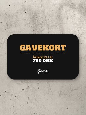 GAME - GAVEKORT - ÅRSKORT (VOKSEN)