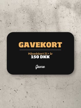 GAME - GAVEKORT - MÅNEDSKORT (VOKSEN)