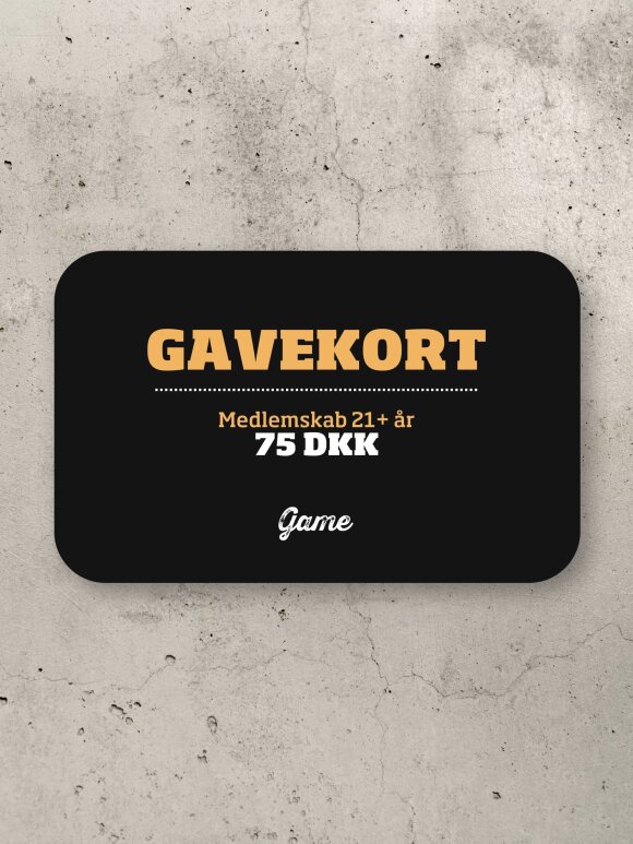 GAME - GAVEKORT - MEDLEMSKAB (VOKSEN)